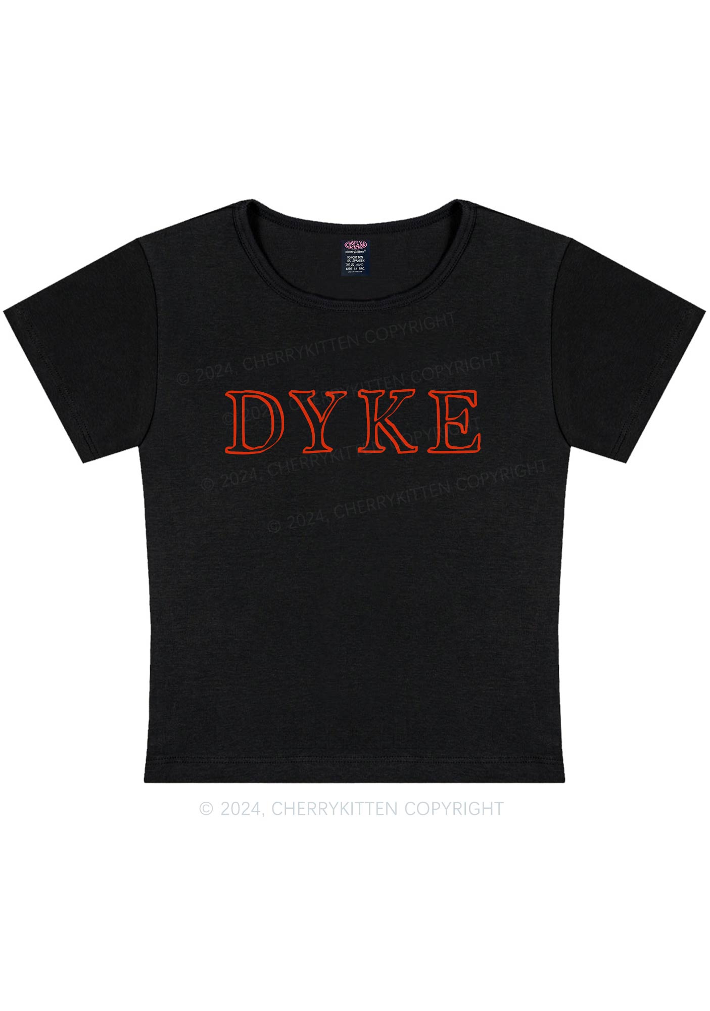 DYKE Y2K Baby Tee Cherrykitten