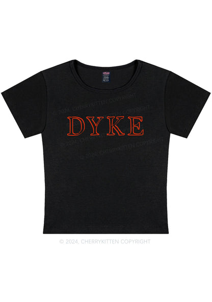 DYKE Y2K Baby Tee Cherrykitten