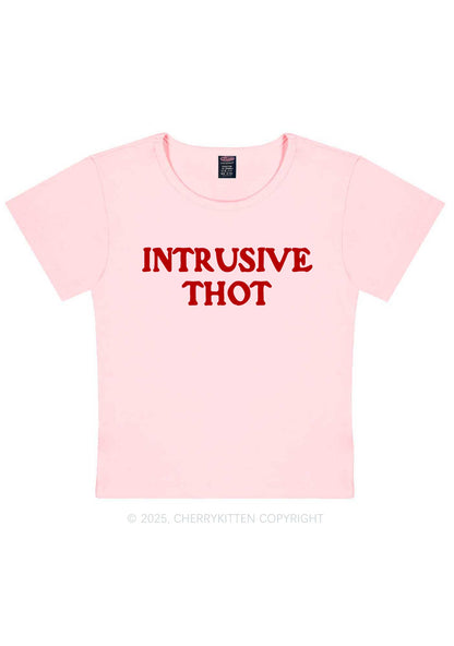 Intrusive Thot Y2K Baby Tee Cherrykitten