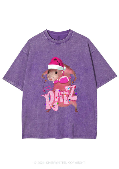 Christmas Ratz Y2K Washed Tee Cherrykitten