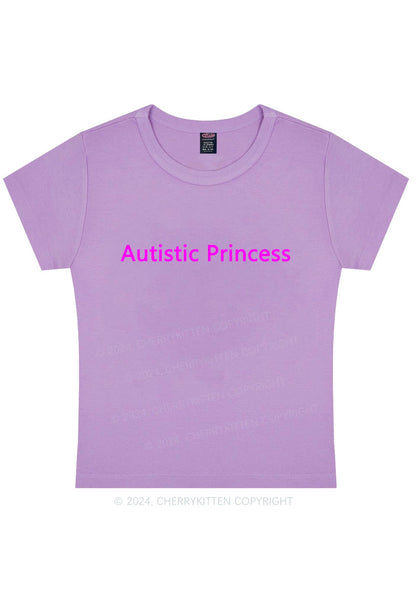 Autistic Princess Y2K Baby Tee Cherrykitten