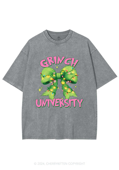 Christmas Green University Y2K Washed Tee Cherrykitten