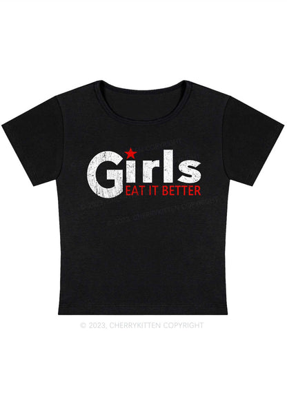 Curvy Girls Eat It Better Baby Tee Cherrykitten