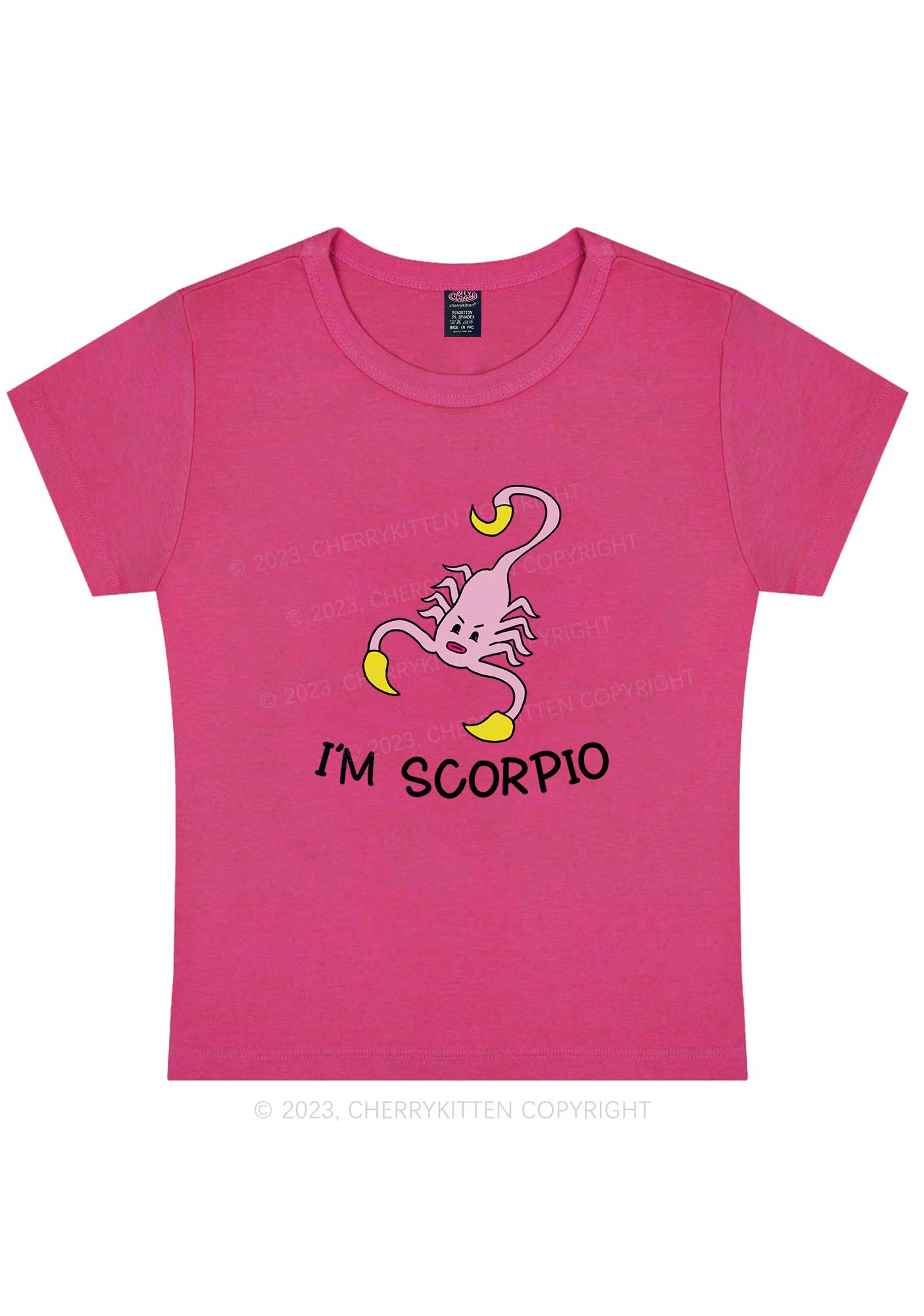 Curvy I'm Scorpio Y2K Baby Tee Cherrykitten