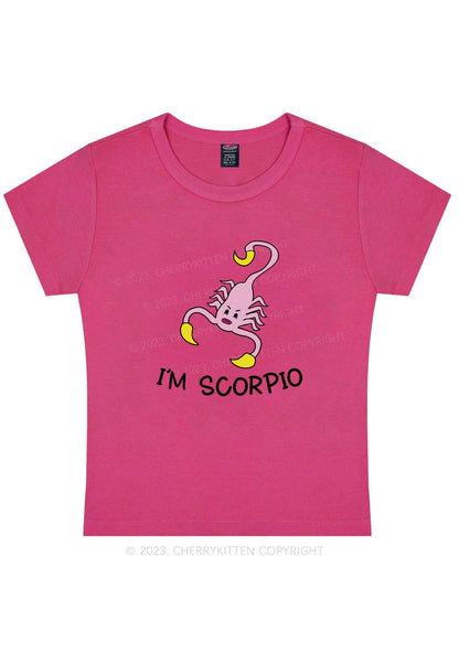 Curvy I'm Scorpio Y2K Baby Tee Cherrykitten