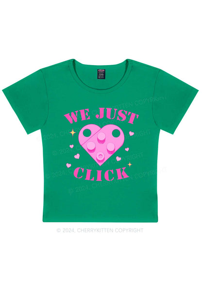 We Just Click Y2K Valentine's Day Baby Tee Cherrykitten