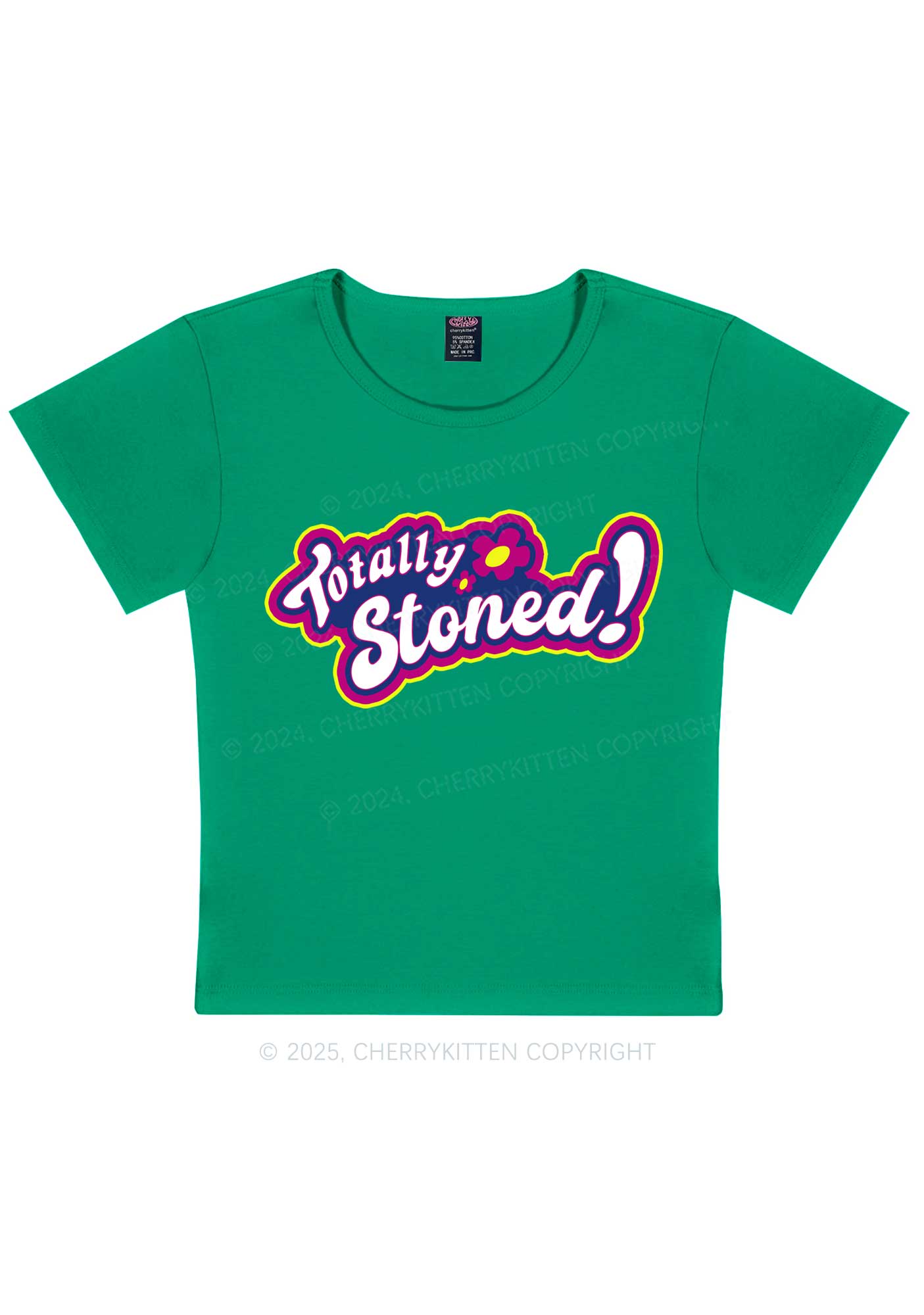 Totally Stoned Y2K Baby Tee Cherrykitten