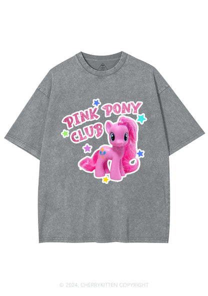 Pink Pony Y2K Washed Tee Cherrykitten