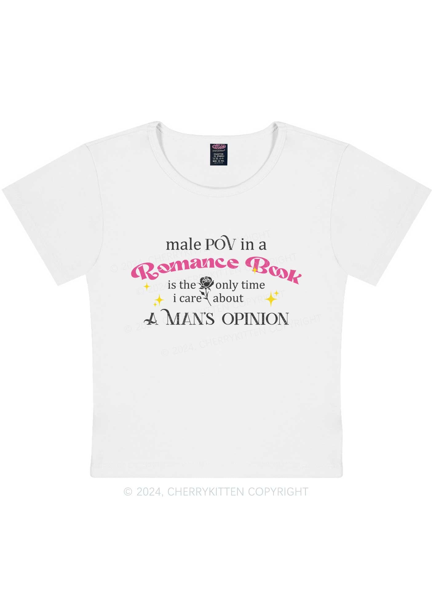 Curvy Romance Book Y2K Baby Tee Cherrykitten