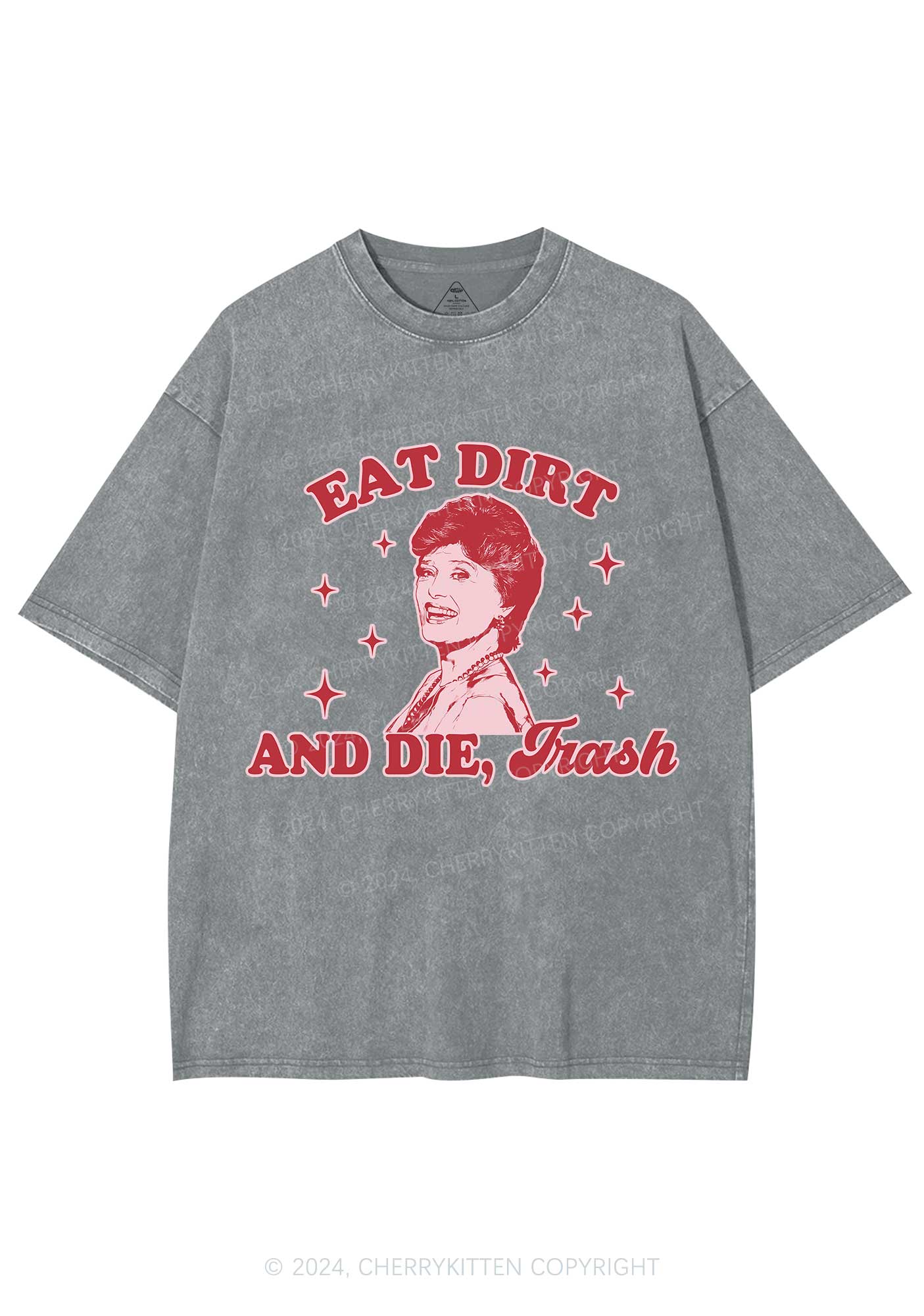 Eat Dirt And Die Y2K Washed Tee Cherrykitten