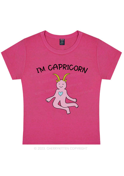 Curvy I'm Capricorn Y2K Baby Tee Cherrykitten