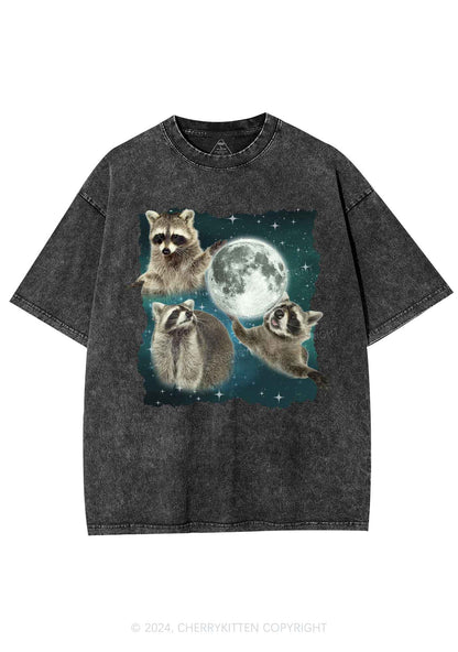 Raccoon Moon Y2K Washed Tee Cherrykitten