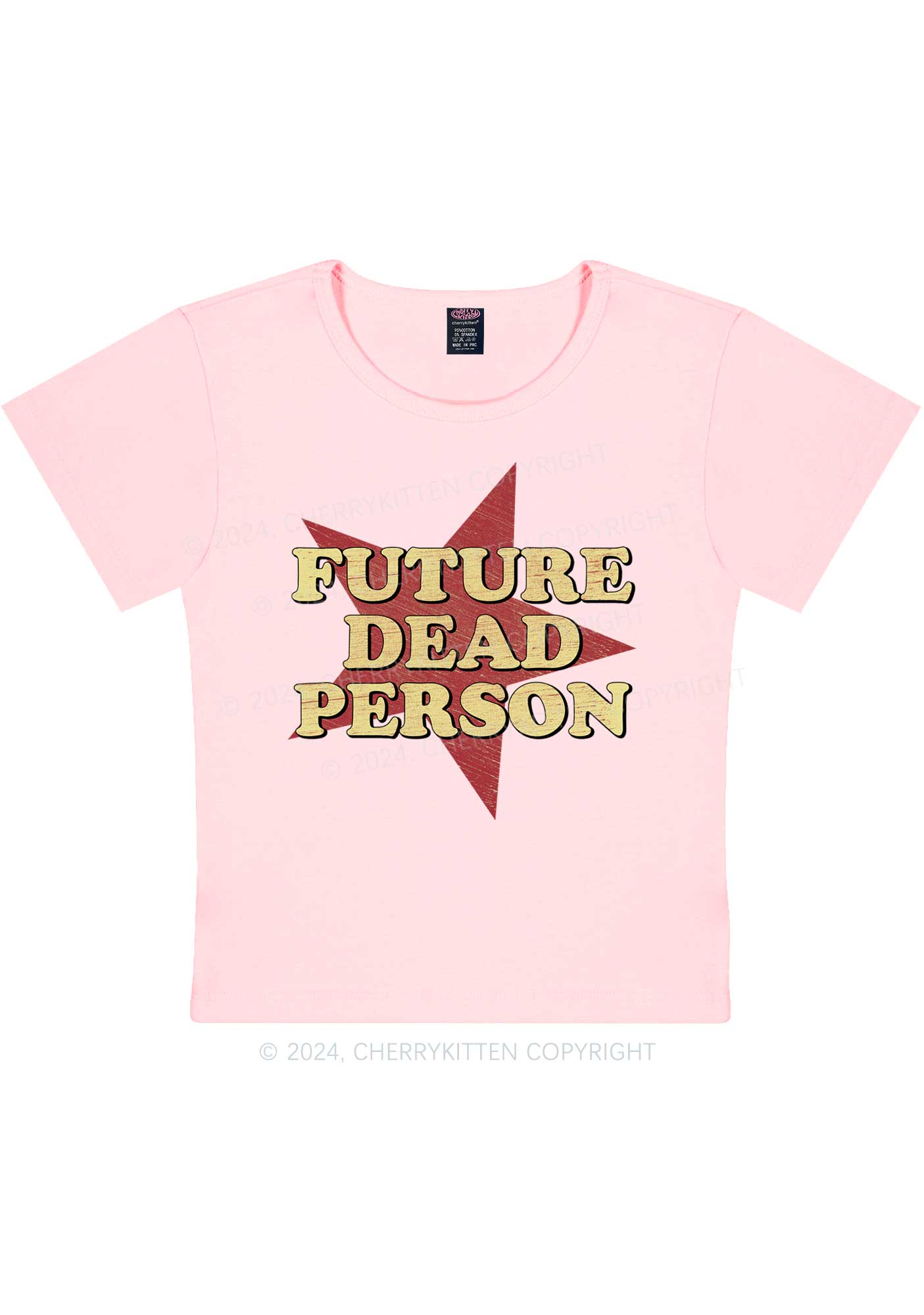 Dead Person Y2K Baby Tee Cherrykitten