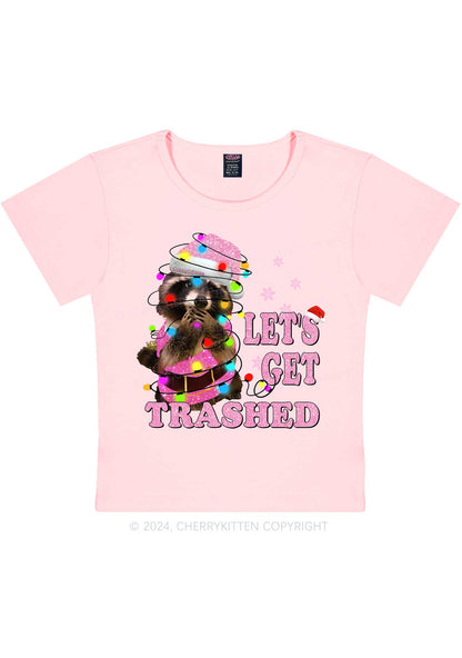 Christmas Let's Get Trashed Y2K Baby Tee Cherrykitten