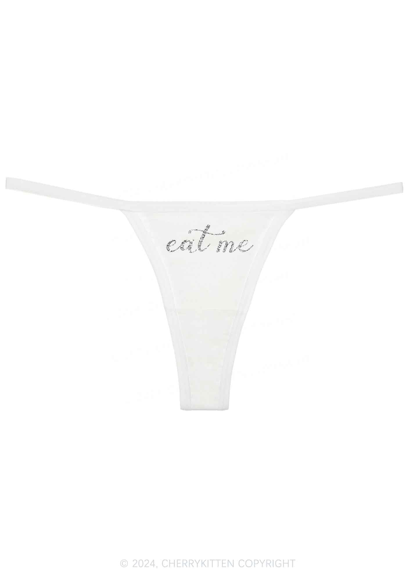 Glitter Eat Me Y2K Flat String Thong Cherrykitten