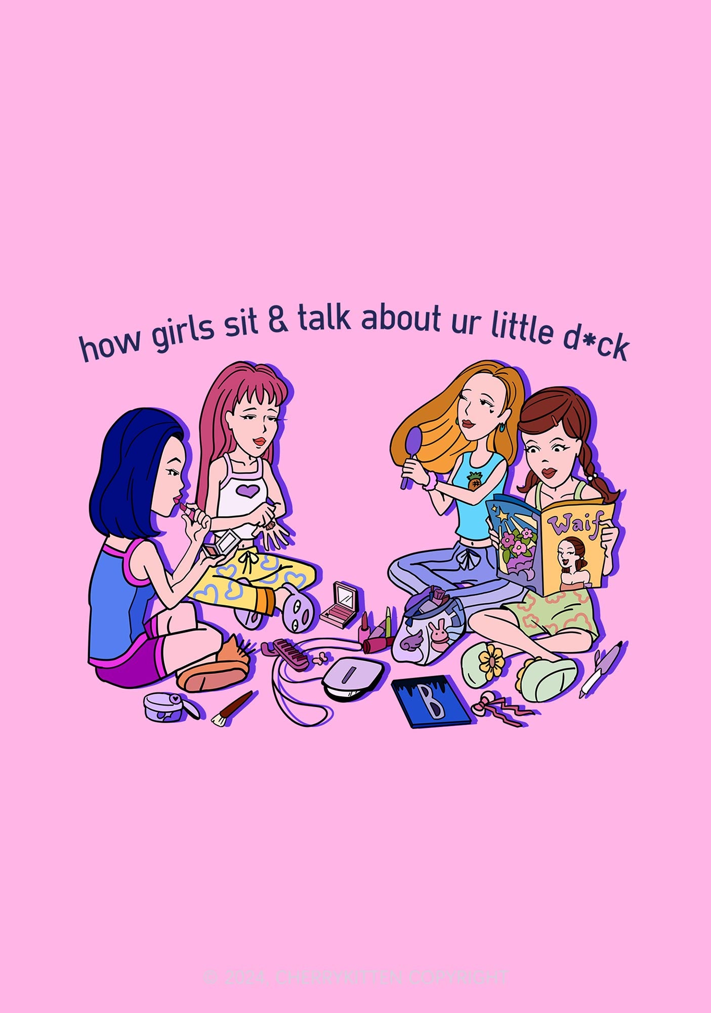 Girls Sit&Talk 1Pc Y2K Pin Cherrykitten