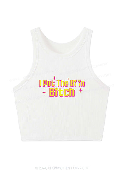 Put The Bi In Bxxch Y2K Crop Tank Top Cherrykitten