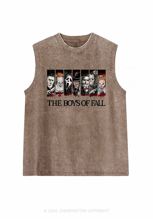 Halloween Fall Boys Y2K Washed Tank Cherrykitten