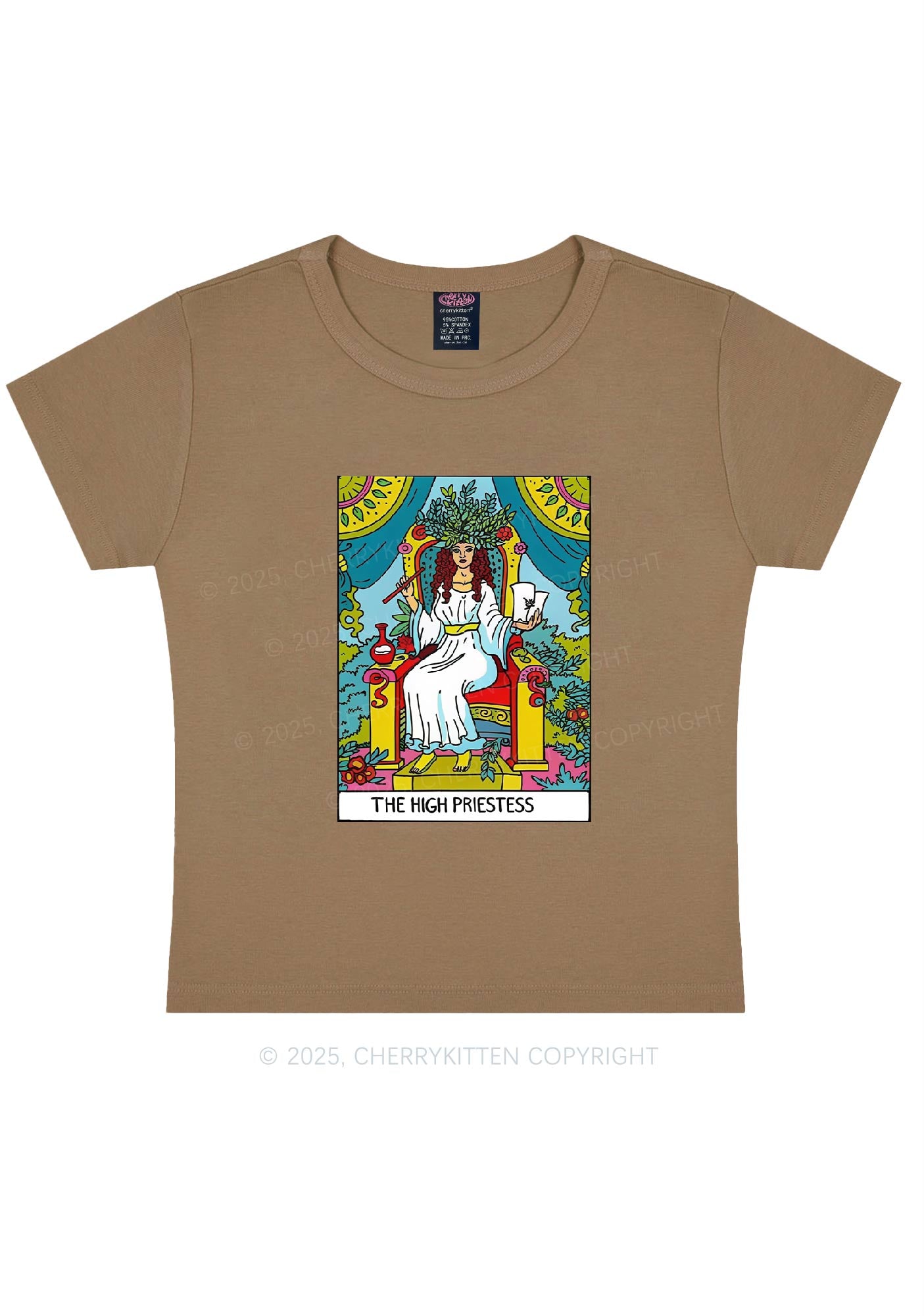 The High Priestess Y2K Baby Tee Cherrykitten