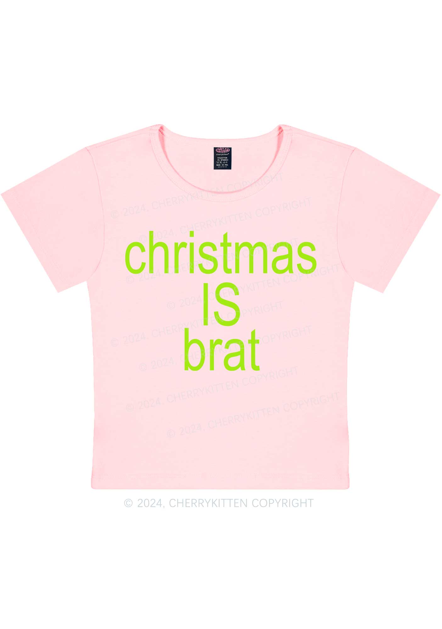 Christmas Is Brat Y2K Baby Tee Cherrykitten