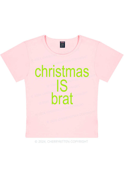 Christmas Is Brat Y2K Baby Tee Cherrykitten