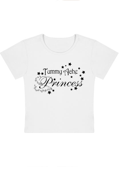 Curvy Tummy Ache Princess Baby Tee