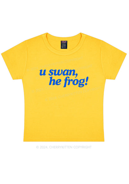 U Swan He Frog Y2K Baby Tee Cherrykitten