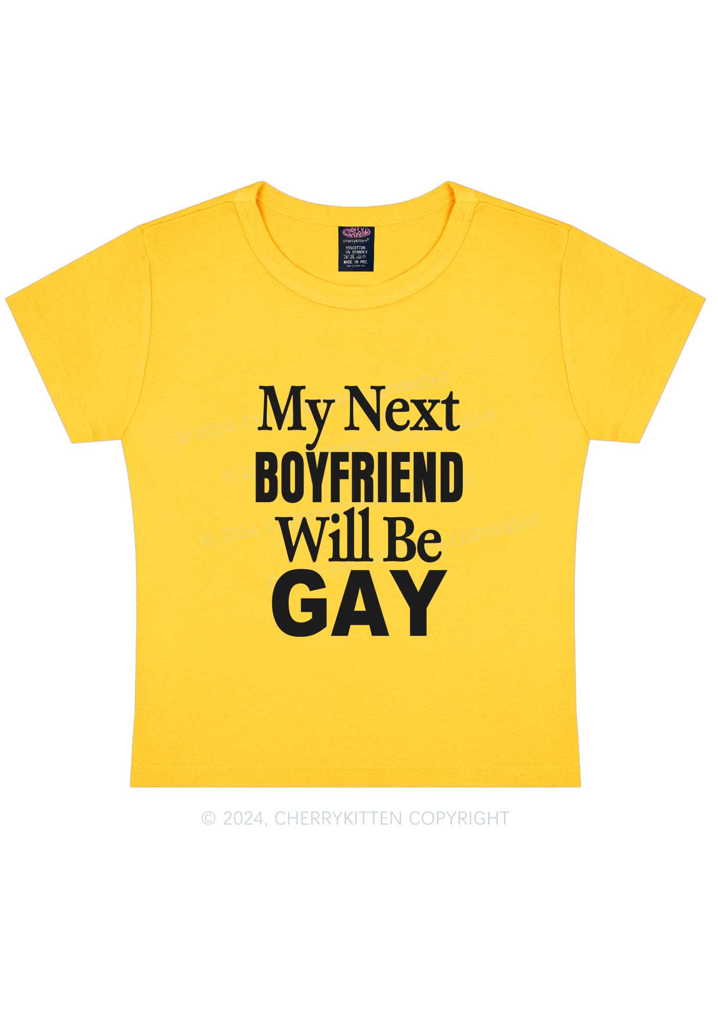 Next Boyfriend Gay Y2K Baby Tee Cherrykitten