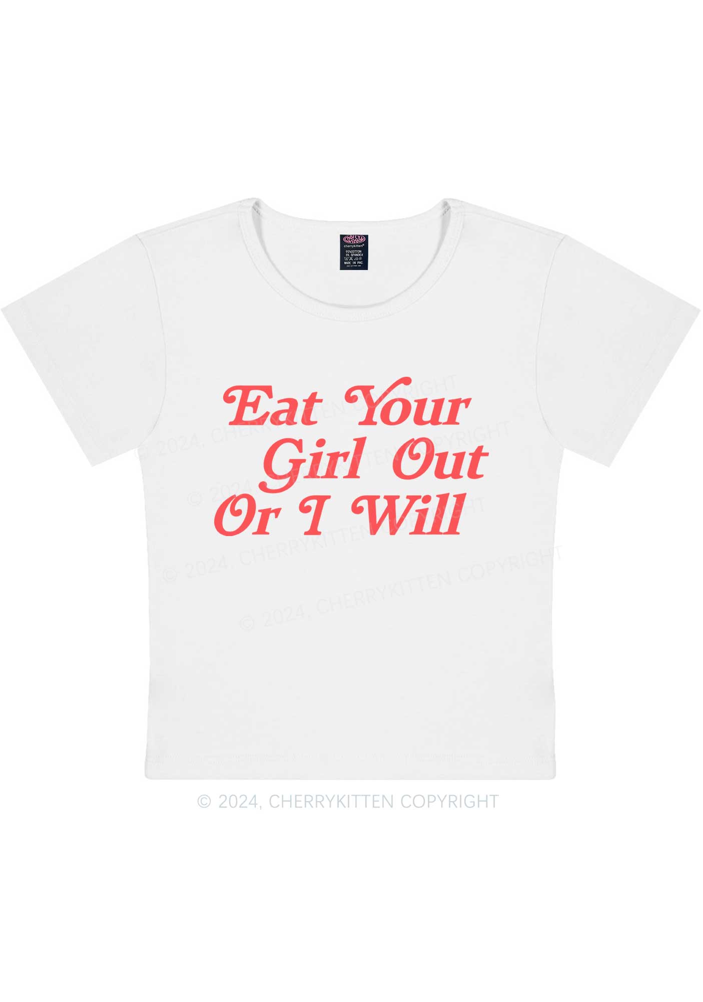 Curvy Eat Your Girl Out Y2K Baby Tee Cherrykitten