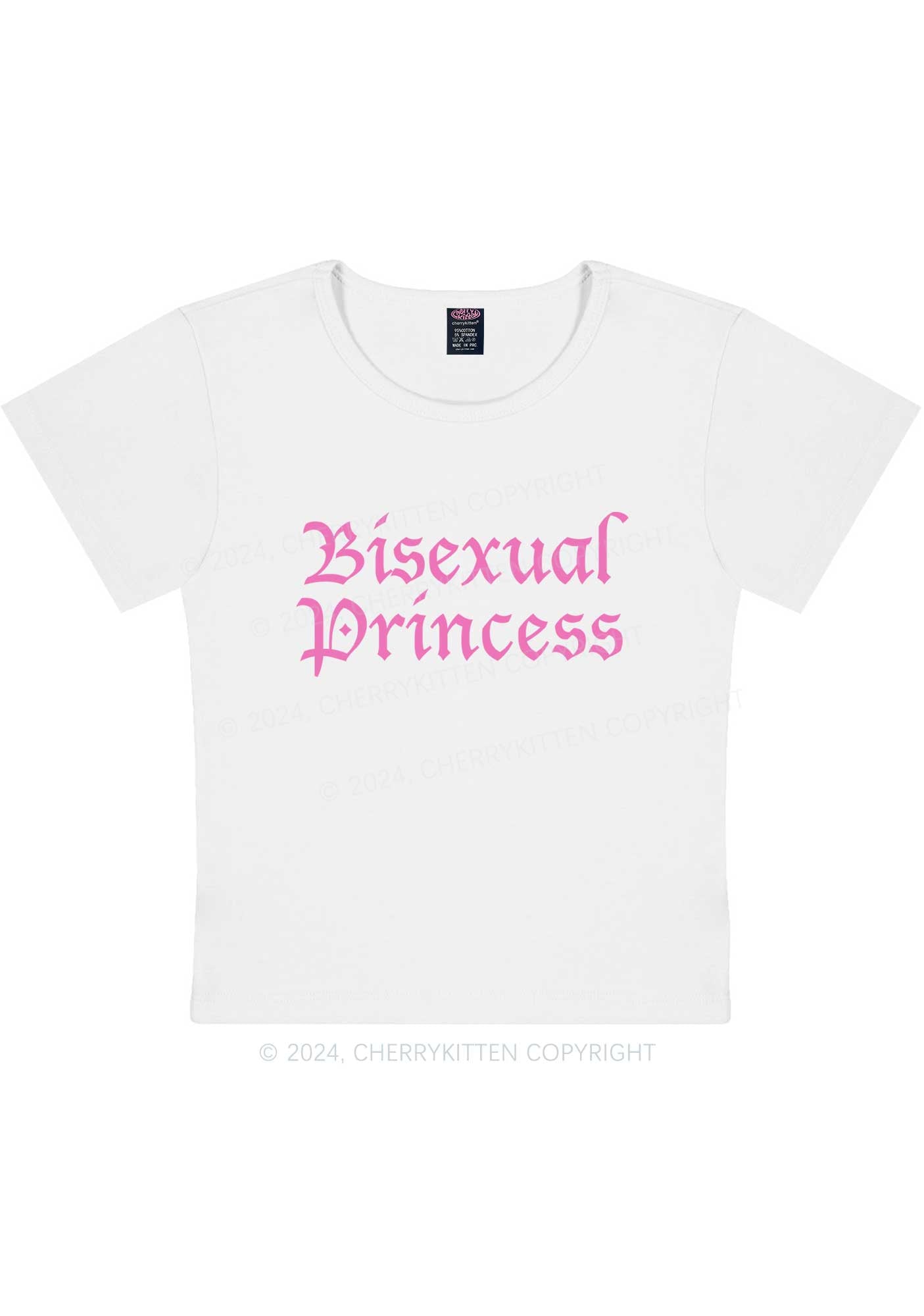 Bisexual Princess Y2K Baby Tee Cherrykitten