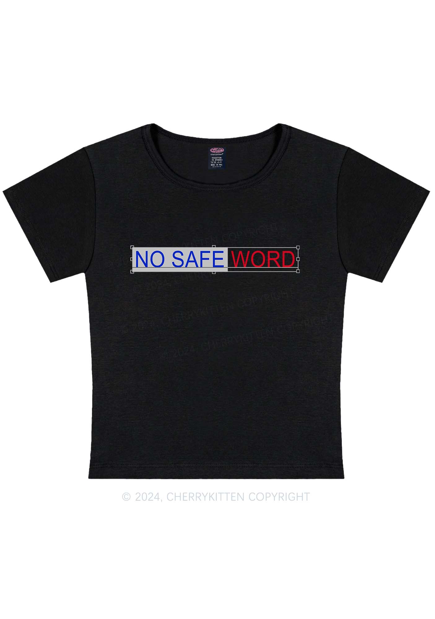 No Safe Word Y2K Baby Tee Cherrykitten