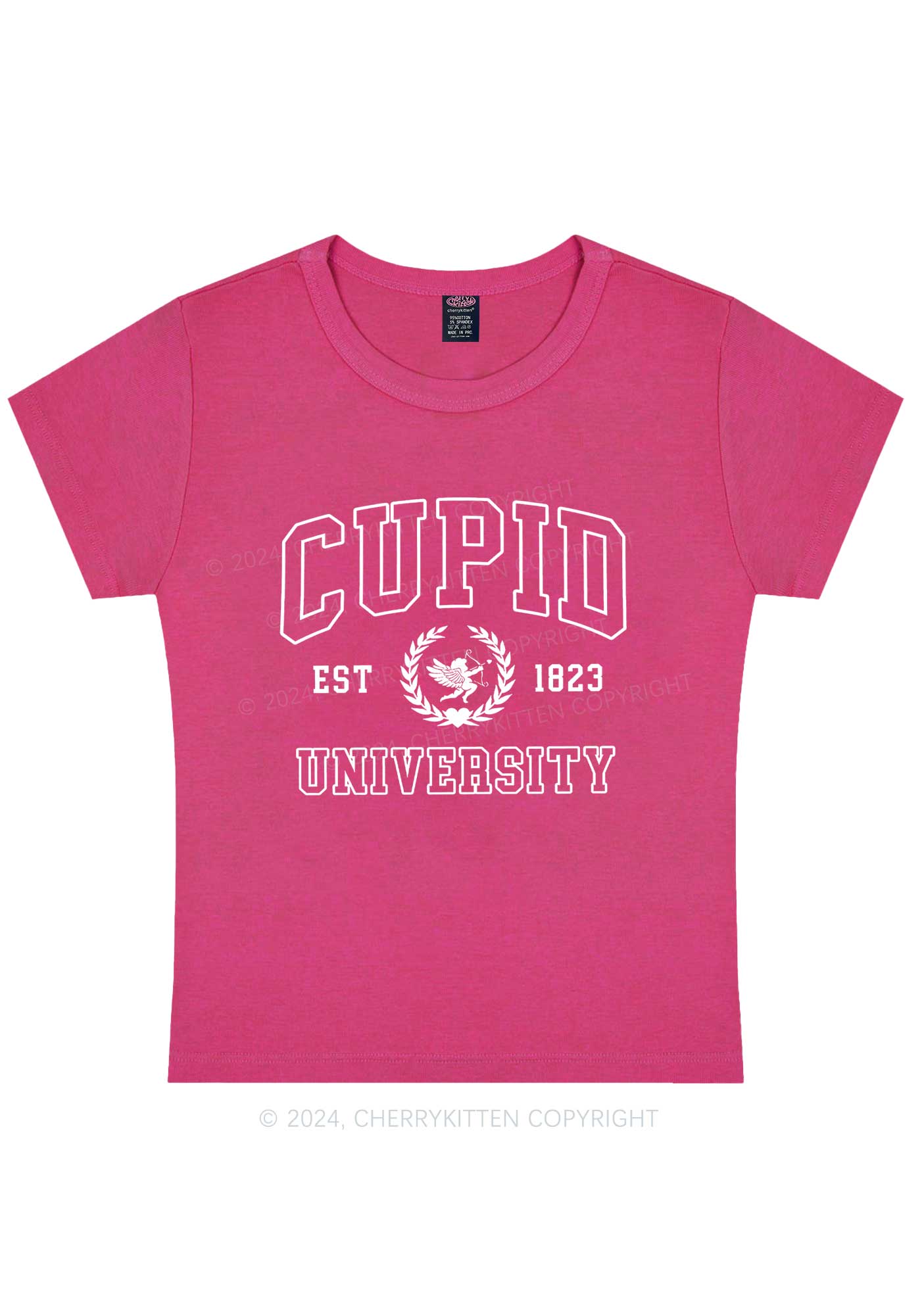 Cupid University Y2K Valentine's Day Baby Tee Cherrykitten