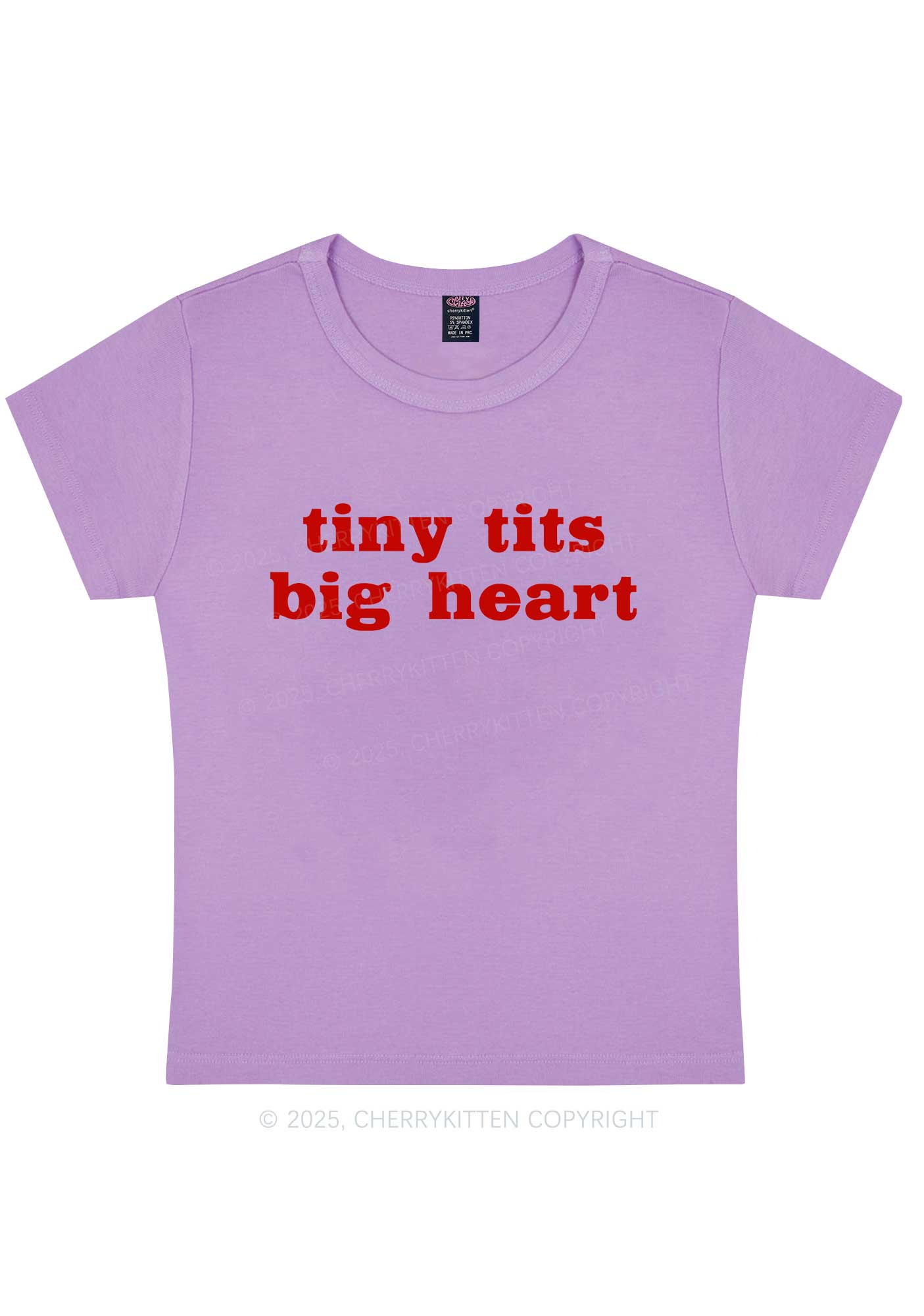 Tiny Txts Big Heart Y2K Baby Tee Cherrykitten