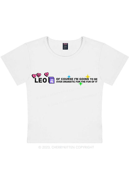 Curvy I'm A Leo Y2K Baby Tee Cherrykitten