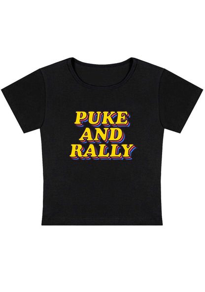 Curvy Puke And Rally Baby Tee