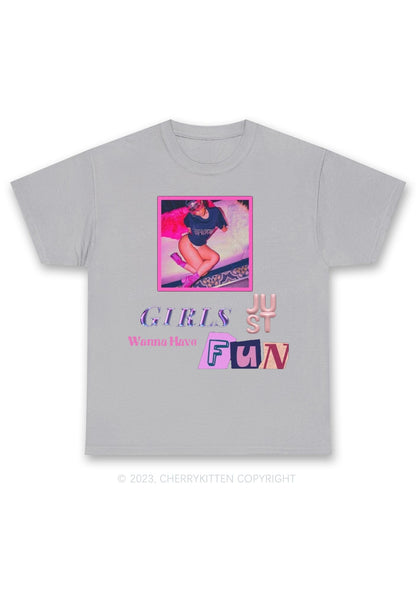 Girls Fun Y2K Chunky Shirt Cherrykitten