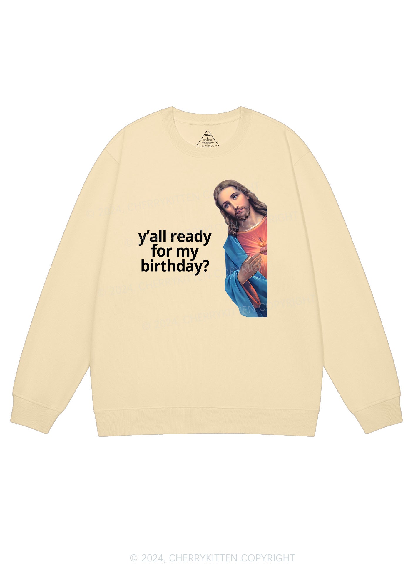 Christmas Jesus Birthday Y2K Sweatshirt Cherrykitten