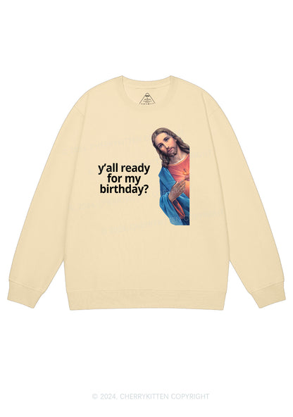 Christmas Jesus Birthday Y2K Sweatshirt Cherrykitten