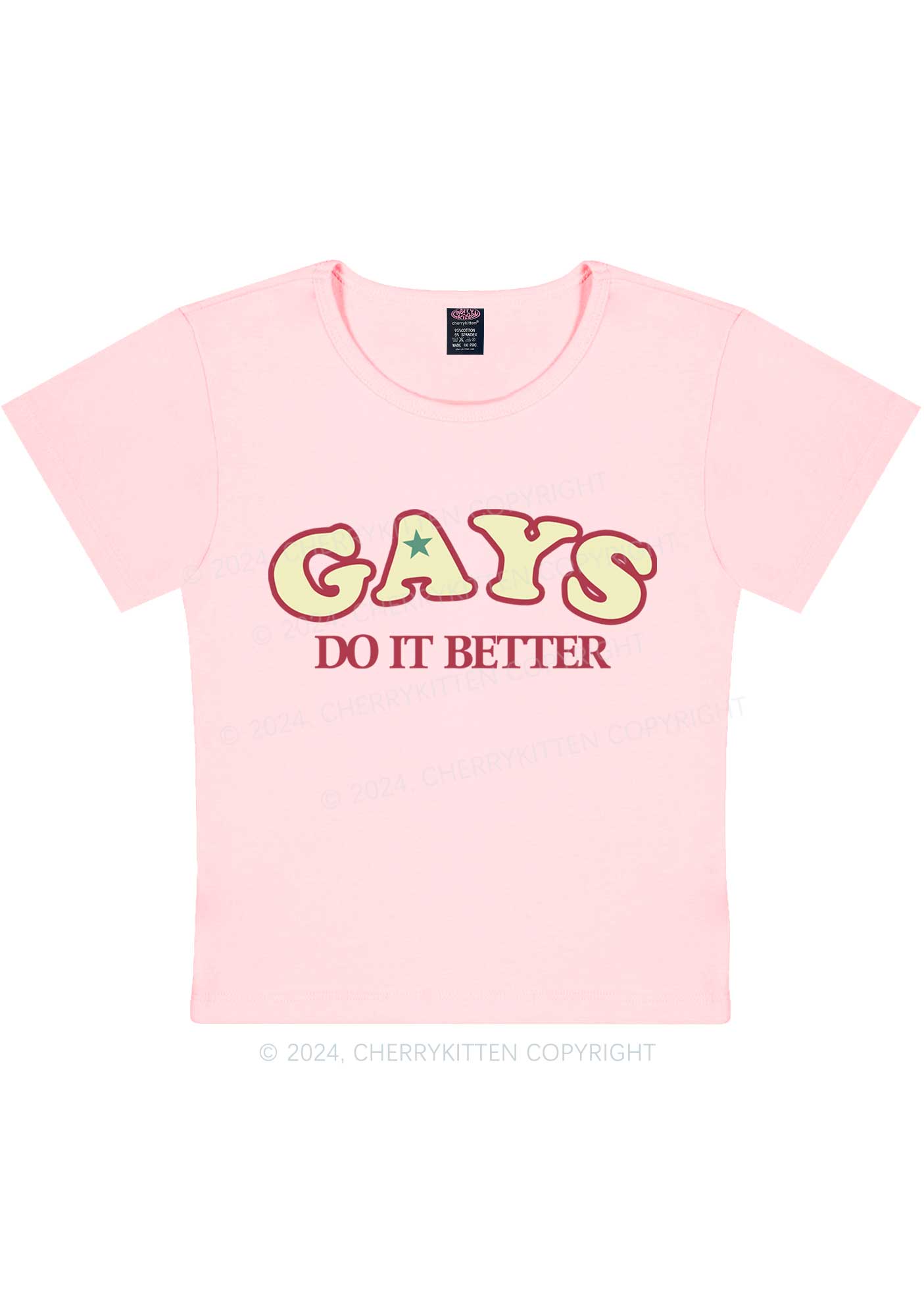 Gays Do It Better Y2K Baby Tee Cherrykitten