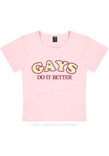 Gays Do It Better Y2K Baby Tee Cherrykitten