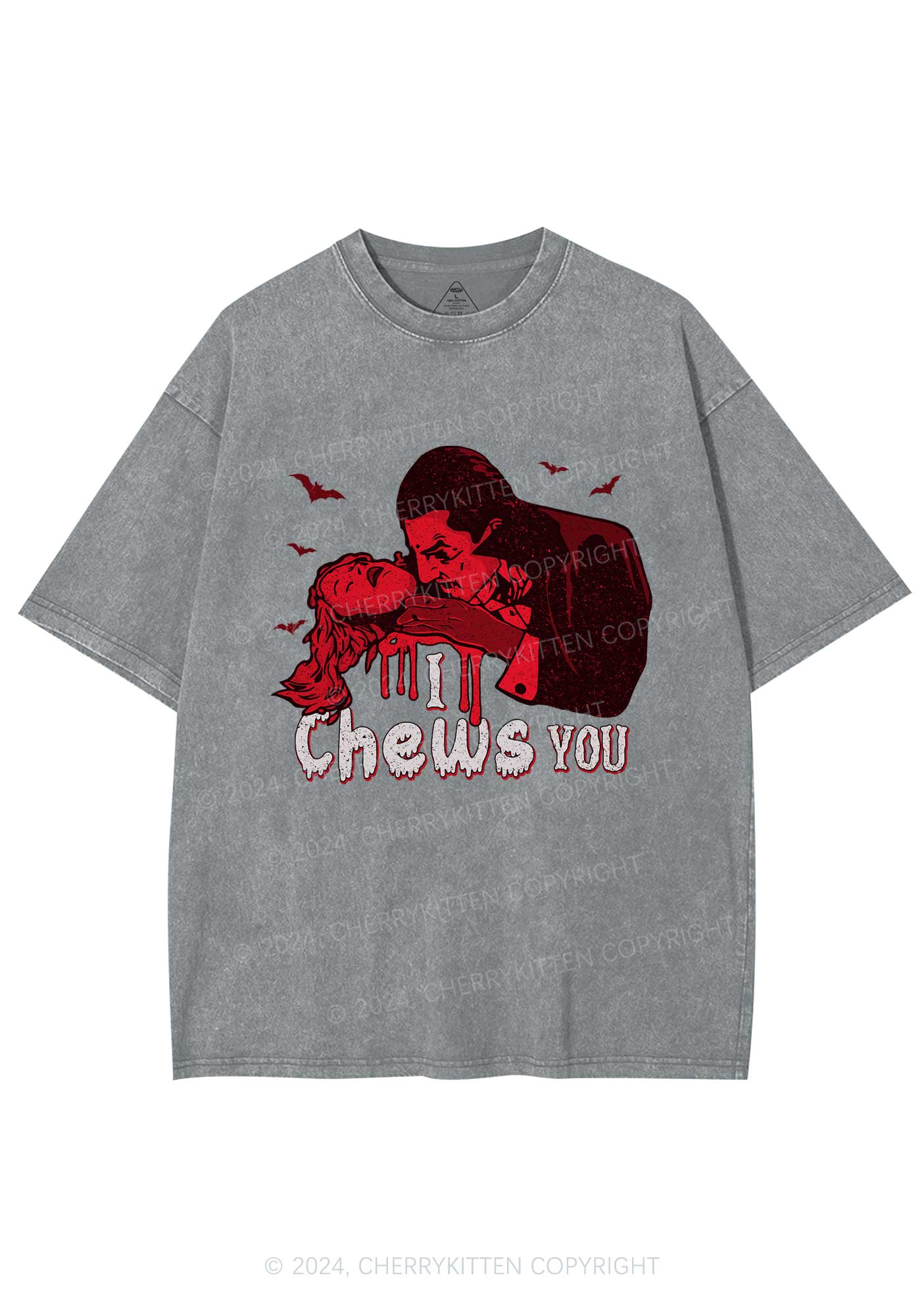 Halloween Chews You Y2K Washed Tee Cherrykitten