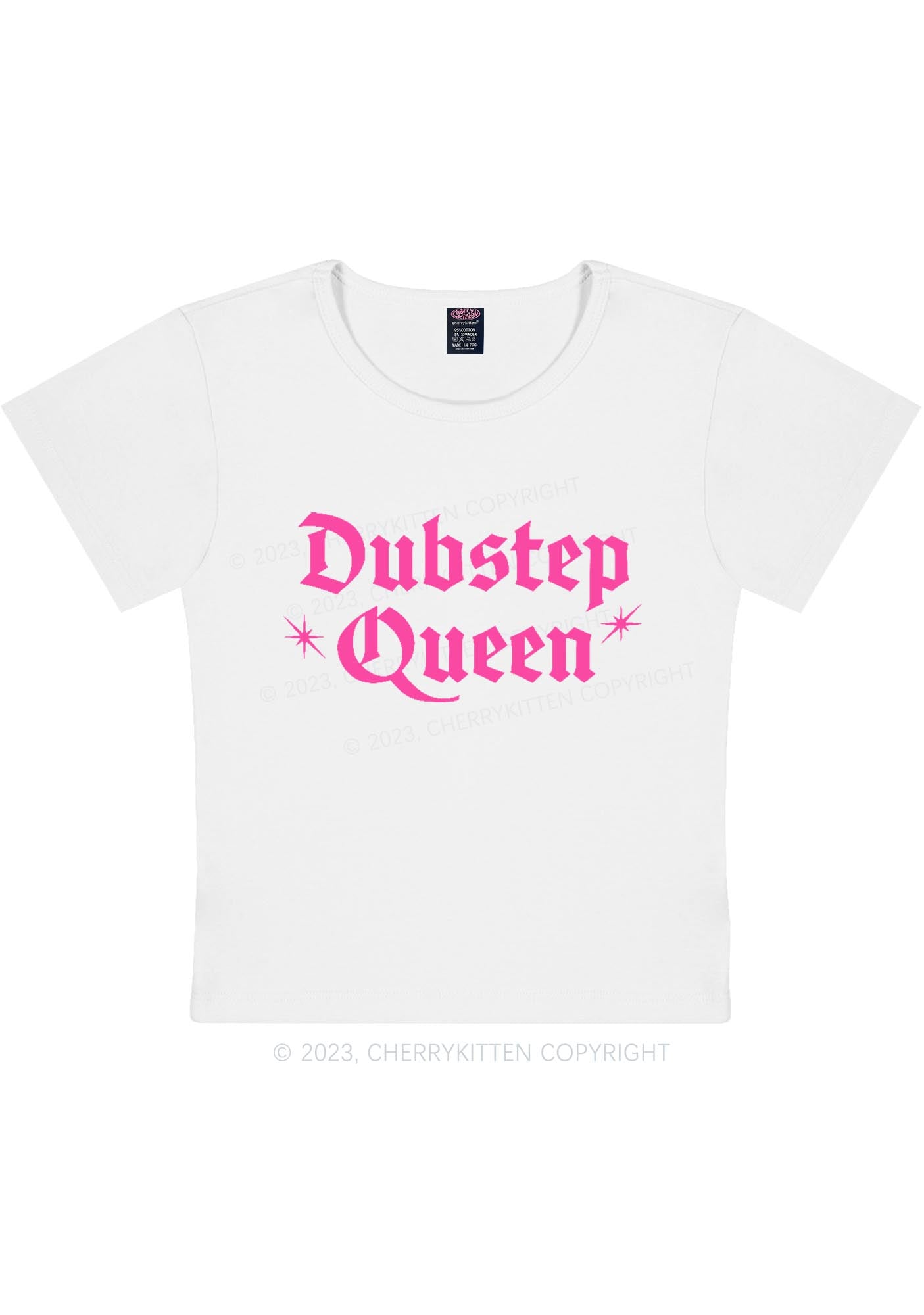 Curvy Dubstep Queen Y2K Baby Tee Cherrykitten