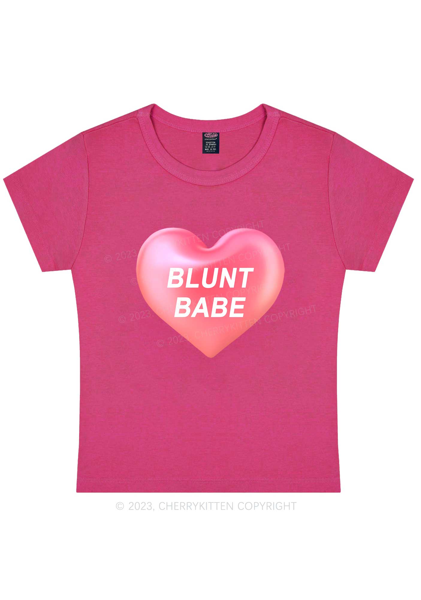 Curvy Blunt Babe Y2K Baby Tee Cherrykitten