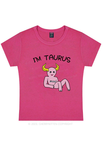 Curvy I'm Taurus Y2K Baby Tee Cherrykitten