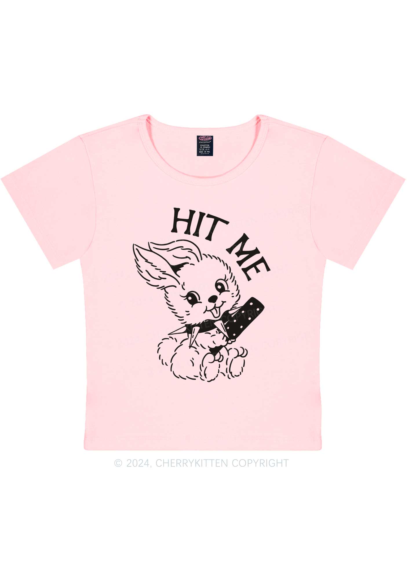 Hit Me Bunny Y2K Baby Tee Cherrykitten