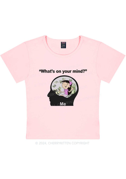 What's On Your Mind Y2K Baby Tee Cherrykitten