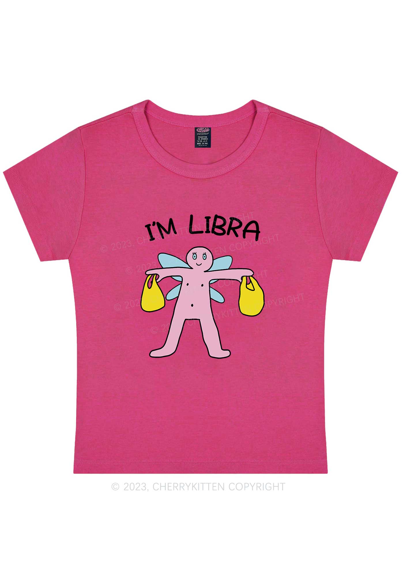 Curvy I'm Libra Y2K Baby Tee Cherrykitten