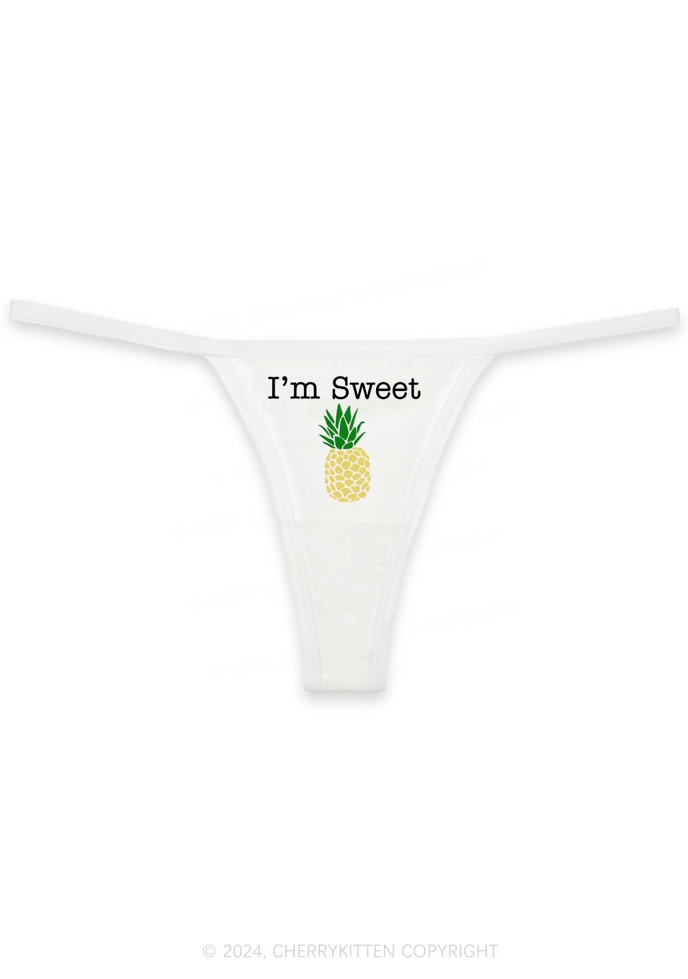 Sweet Pineapple Y2K Flat String Thong Cherrykitten