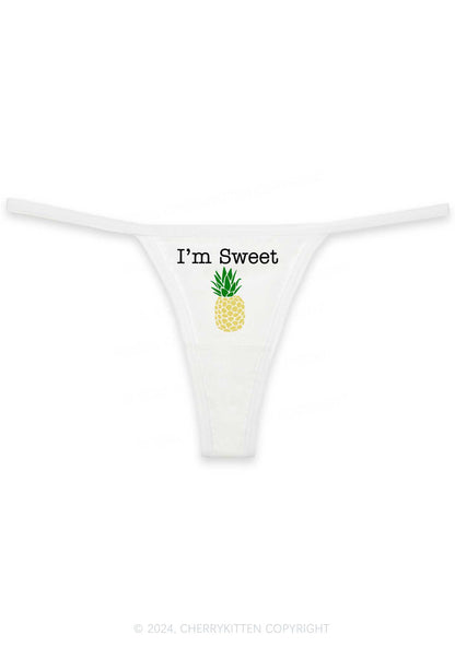 Sweet Pineapple Y2K Flat String Thong Cherrykitten