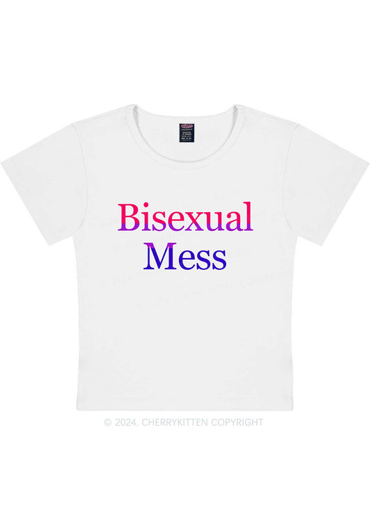 Bisexual Mess Y2K Baby Tee Cherrykitten